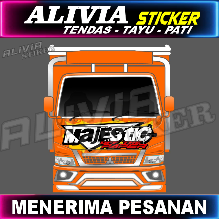 Jual Stiker Decal Kabin Depan Truck Canter Majestic Paper Bisa