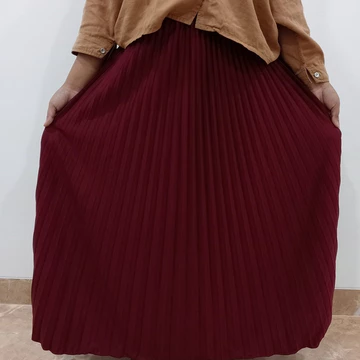 Rok Plisket Premium Dewasa Hyget Tebal All Size