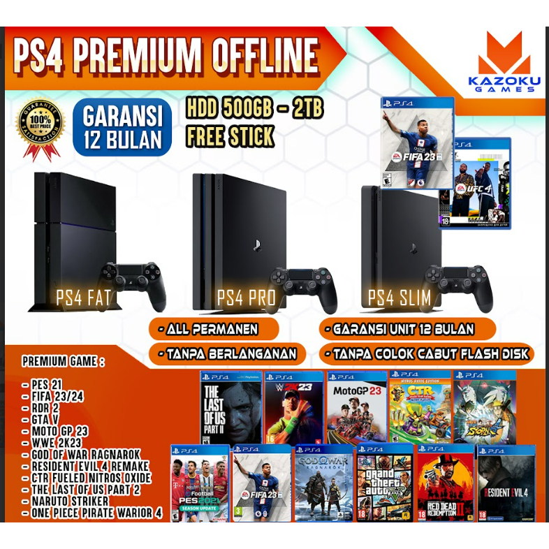 Jual Premium Offline Playstation 4 Ps 4 Ps4 Fat   Slim   Pro Hdd 500 