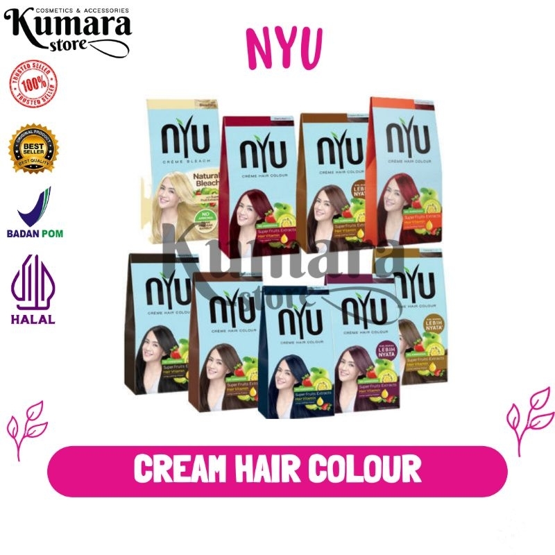 Jual Kumara Store Nyu Creme Hair Colour Pewarna Rambut Cat Rambut Natural Tanpa Amonia