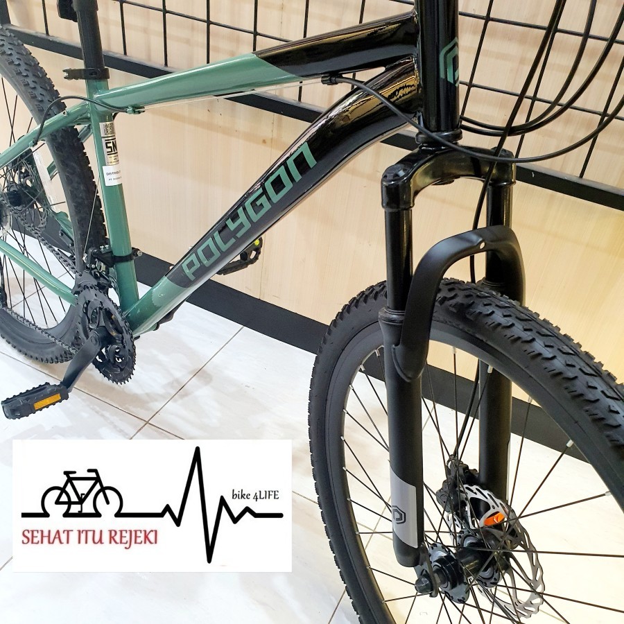 Jual SEPEDA MTB POLYGON THUNDER GREEN BLACK 3x8 SPEED 27.5