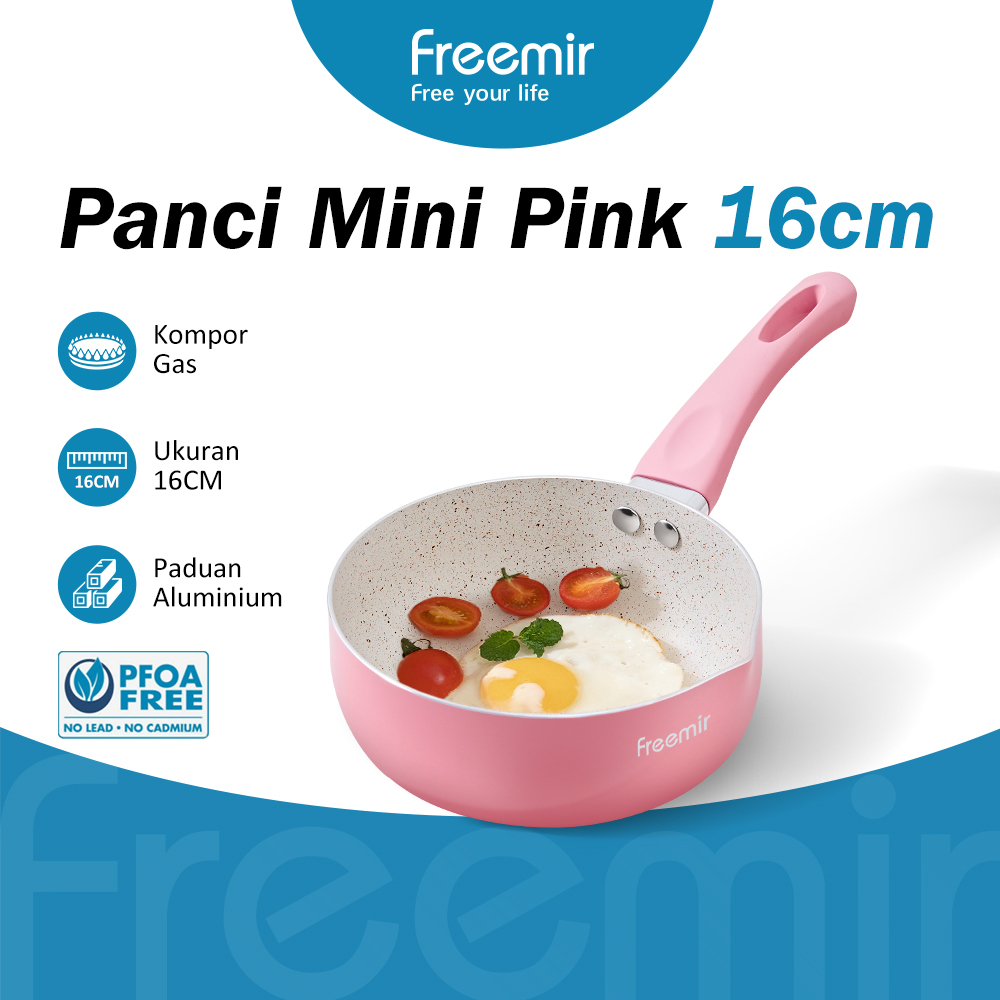 Jual [LIVE] freemir Sakura Series Panci Susu Piink 16cm Panci Rebus