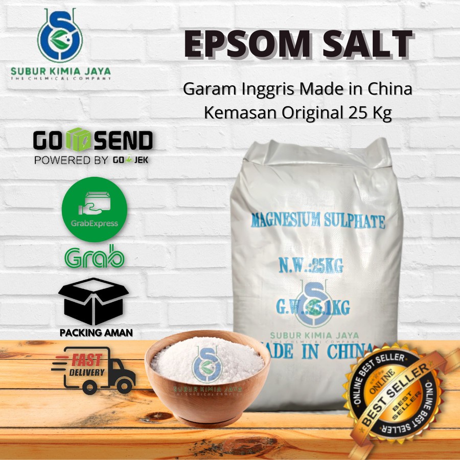 Jual Garam Inggris / Magnesium Sulfate / Epsom Salt / MgSO4 25 kg