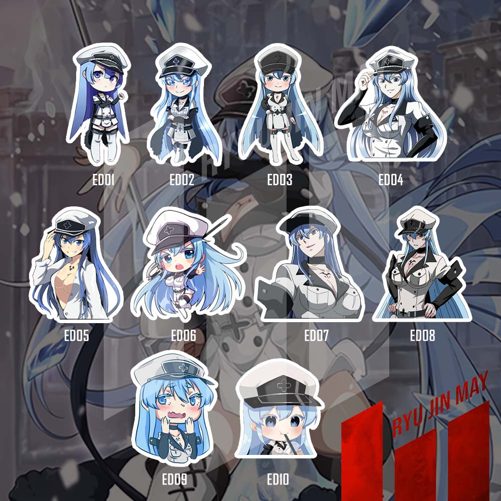Jual Sticker Anime - Akame Ga Kill - Esdeath | Shopee Indonesia