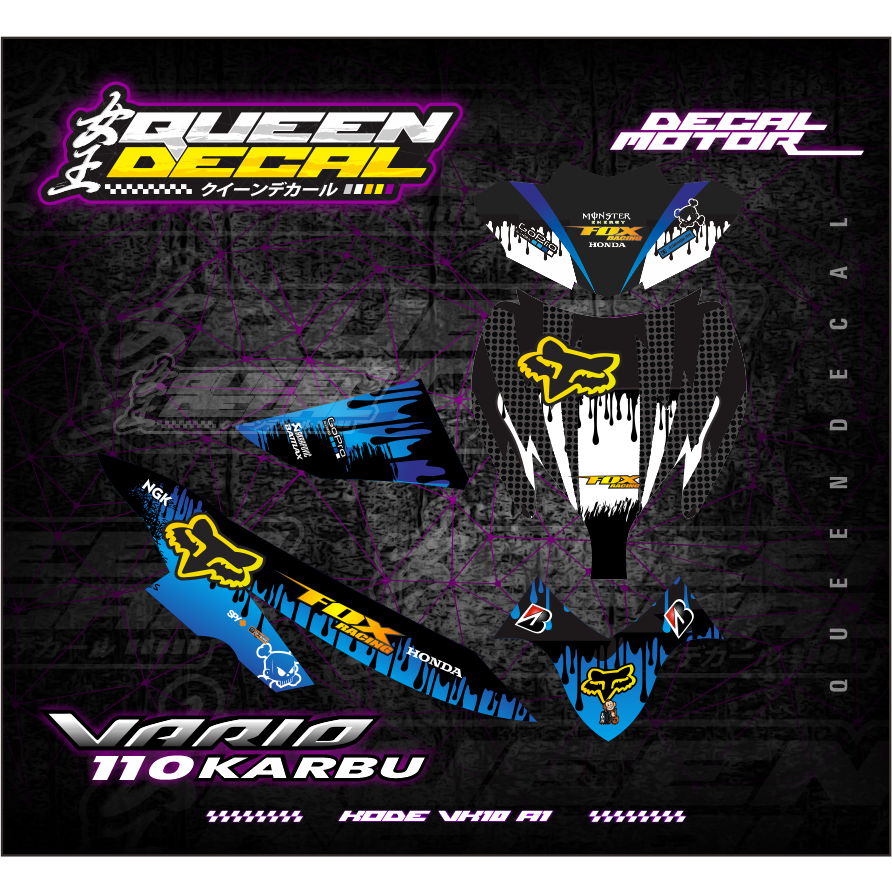 Jual Decal Vario Karbu Decal Vario Karbu Full Body Full Blok Vk