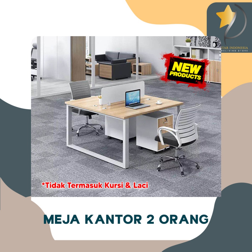 Jual Aistar Indonesia - Meja Kerja 2 Orang Meja Kantor Minimalis untuk