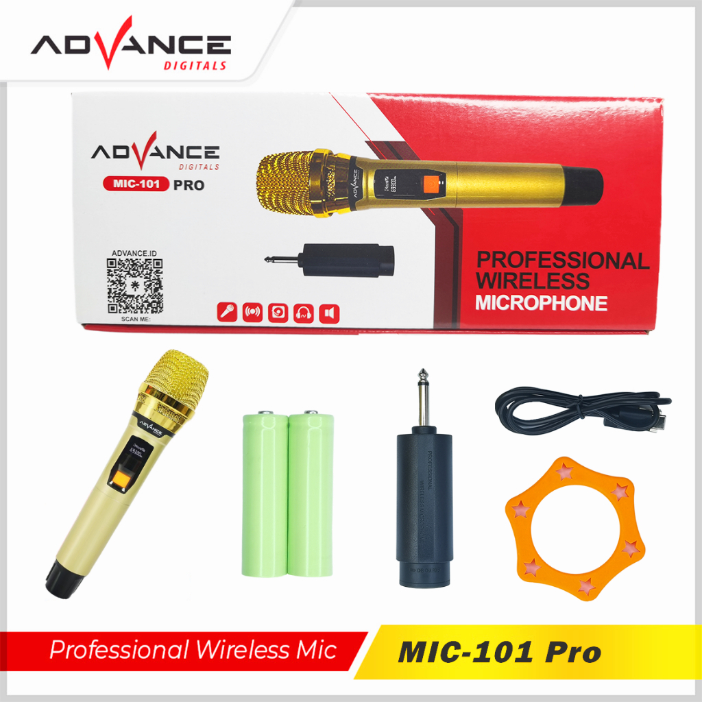 Jual Advance Mic Karaoke Mikrofon Original Wireless Bluetooth Mic