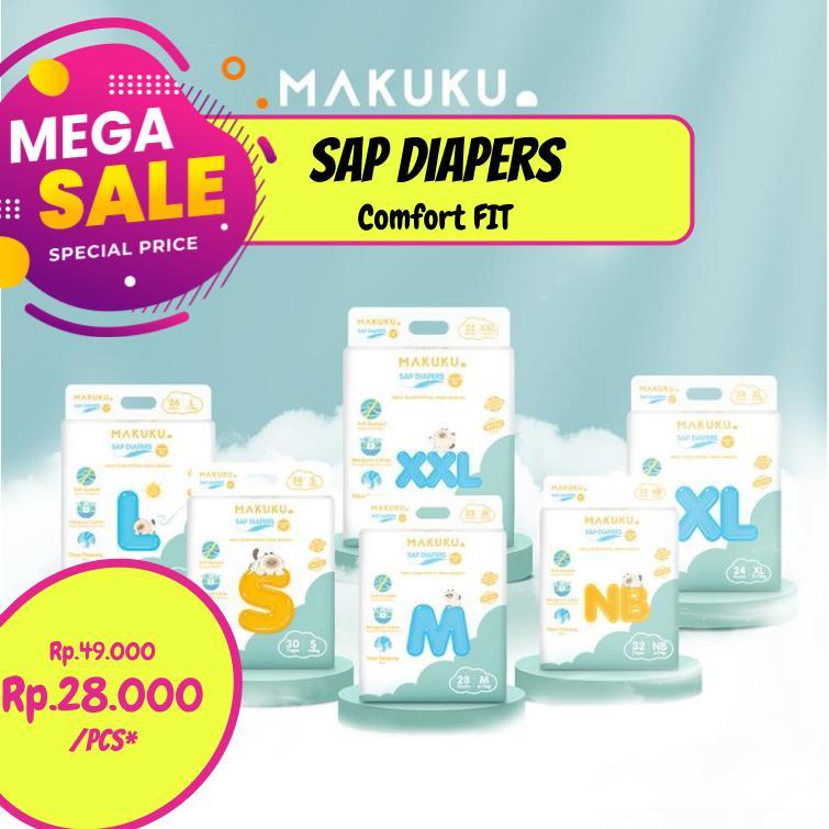 Jual MAKUKU SAP DIAPERS COMFORT FIT | Shopee Indonesia