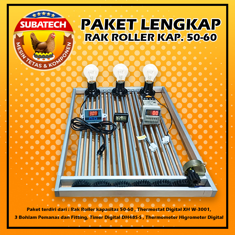 Jual Paket Lengkap Rak Roller 50 Mesin Tetas Telur Full Otomatis ...