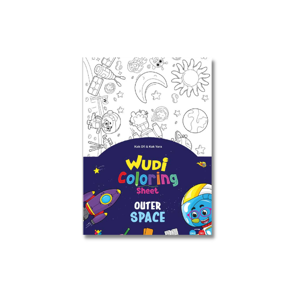 Jual Buku Wudi Coloring Sheet - Outer Space By Kak Ofi & Kak Yara