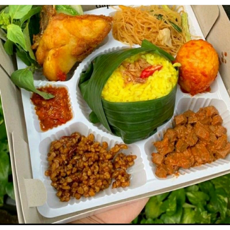 Jual Paket Nasi kuning box murah enak & halal | Shopee Indonesia