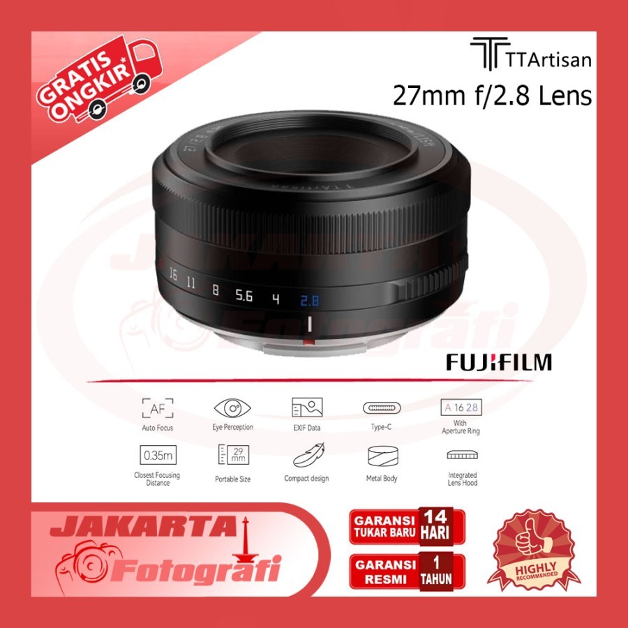 TTARTISAN AF 27mm F2.8 Fuji X Autofokus-Objektiv, APS-C