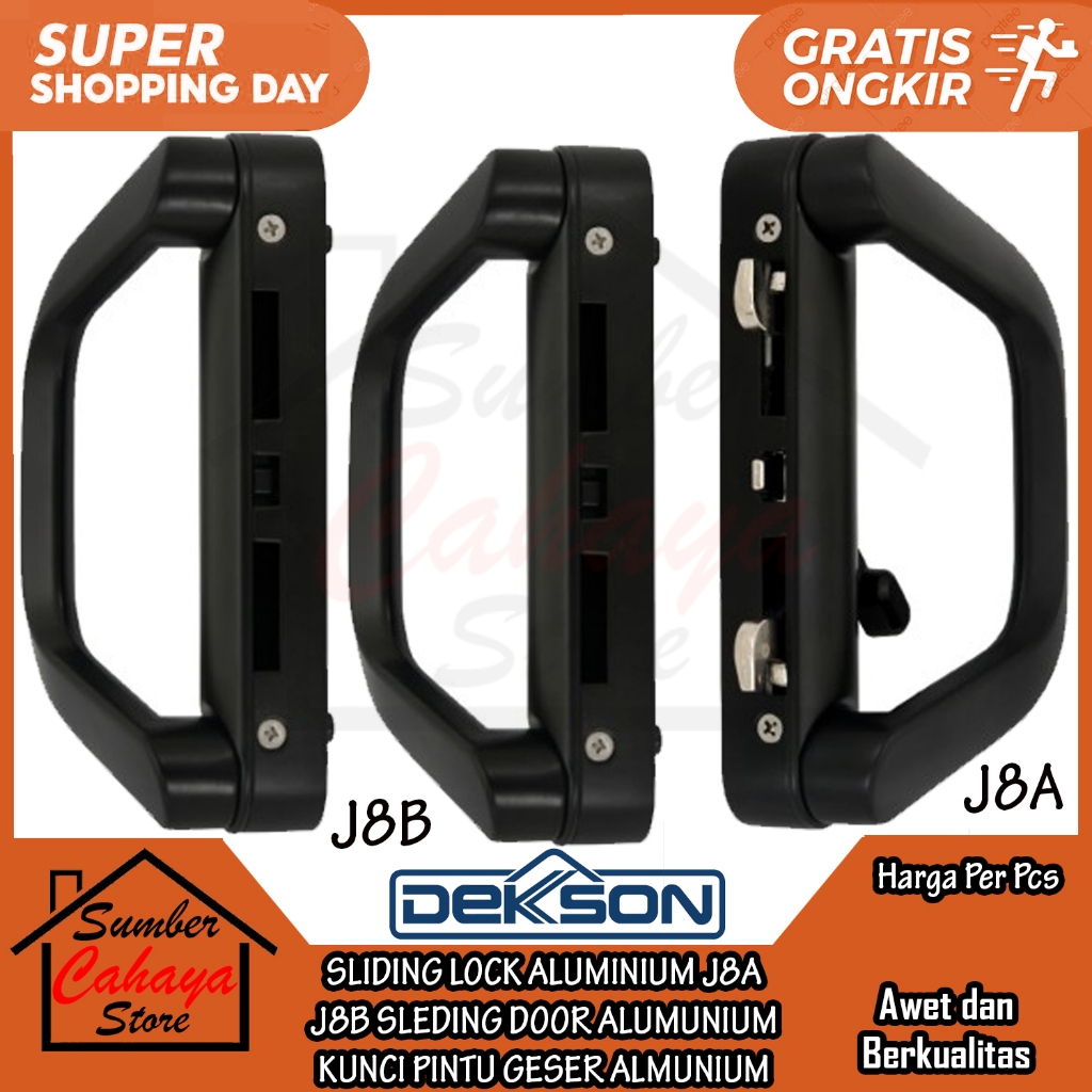 Jual Sliding Lock Aluminium J8A Kunci Pintu Geser J8B Sleding Door ...