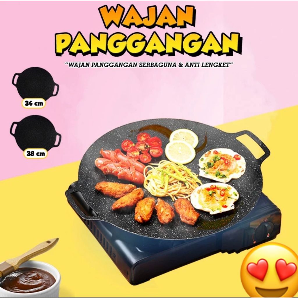 Jual TJ-639 Wajan Konduksi 34cm Wajan Grill BBQ Anti Lengket Wajan ...