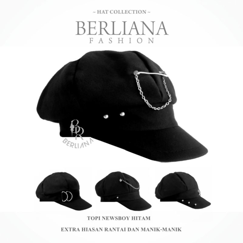 Jual OCTAGONAL NEWSBOY CAP GOTHIC/ GRUNGE/ PUNK - TOPI APOLLO HITAM ...