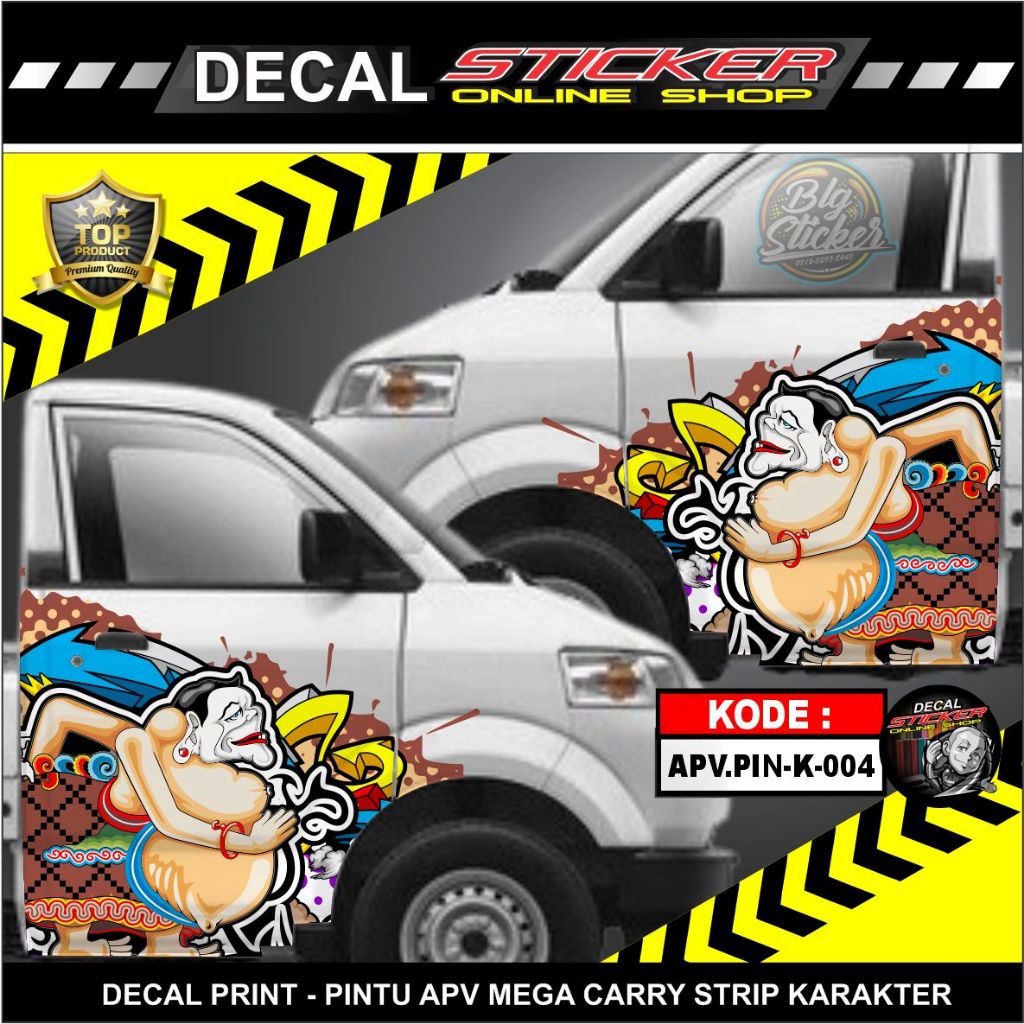 Jual STIKER PINTU PICKUP APV MEGA CARRY DECAL STRIP KARAKTER VARIASI ...