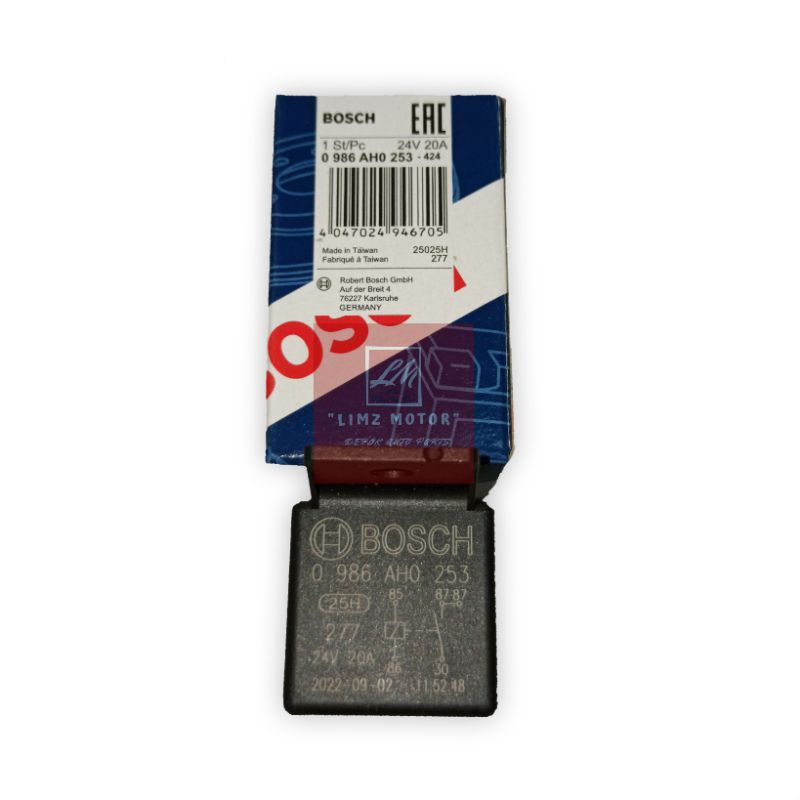 Jual Relay Pemutus Arus Kaki 5 Lampu & Klakson 24V 20A Bosch Original