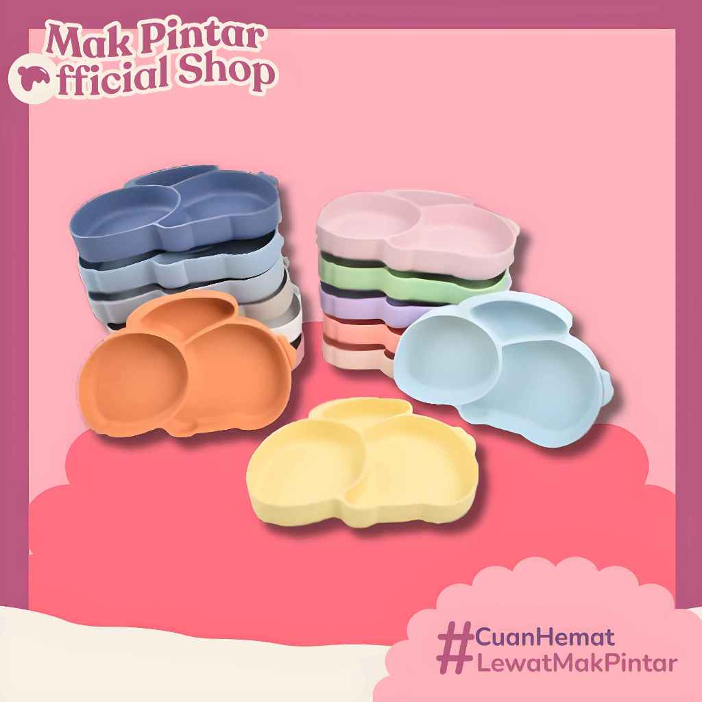Jual Silicon Rabbit Suction Plate Premium / Piring Bayi Silicon Premium