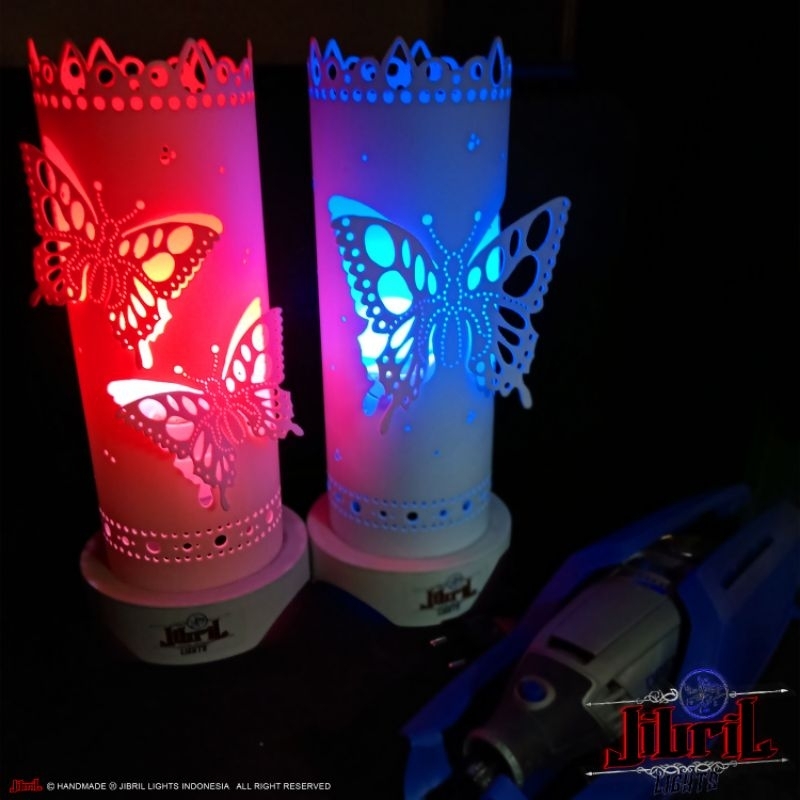 Jual Lampu Hias Meja / Dinding Ukir Paralon PVC Jibril Lights motif