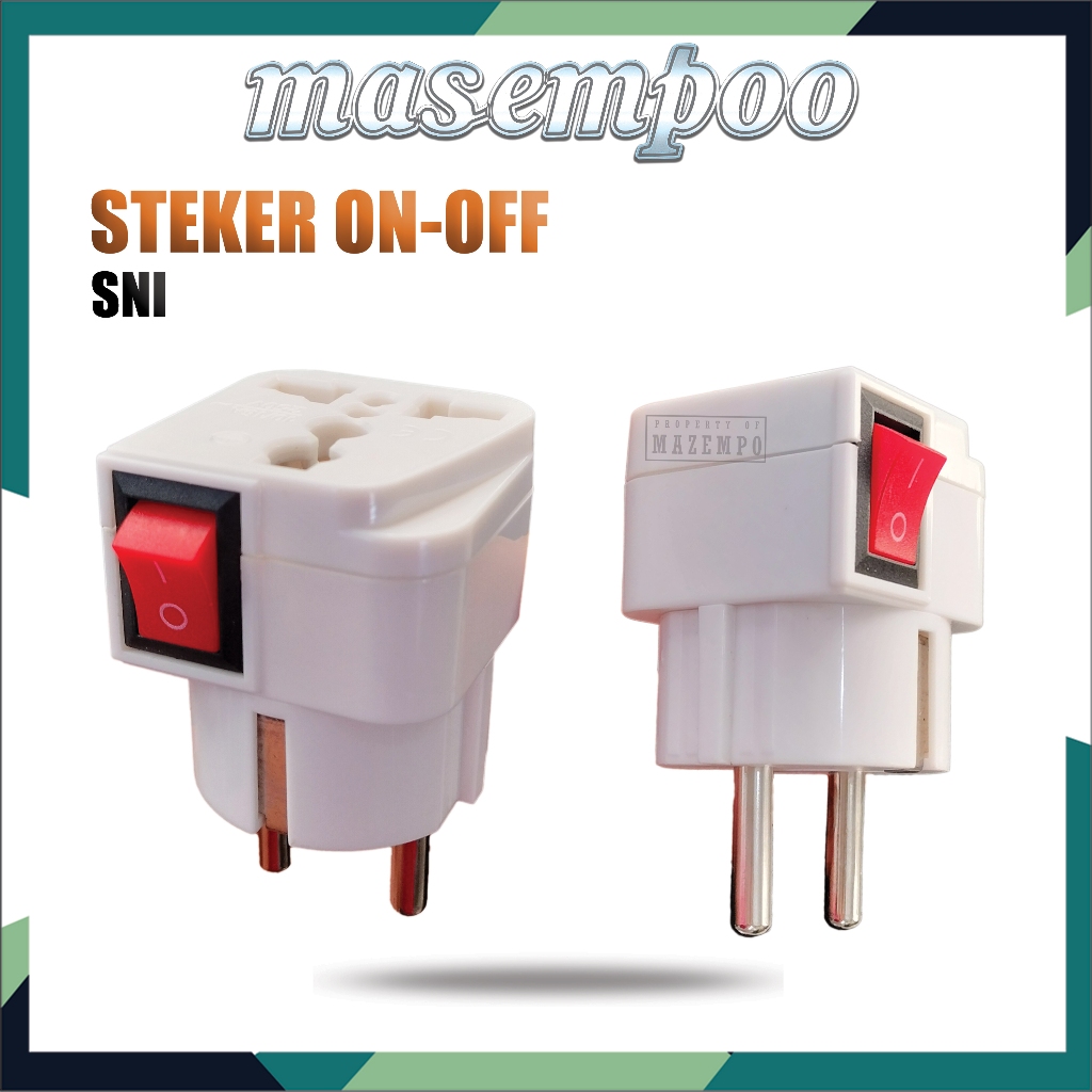 Jual Steker On Off 3 Lubang WanPro Switch On Off Colokan Kaki 3 ke Kaki ...