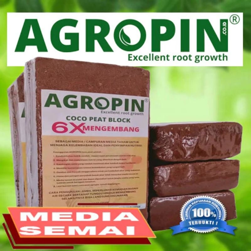Media Tanam Cocopeat Blok 1 Kg Kering Agropin