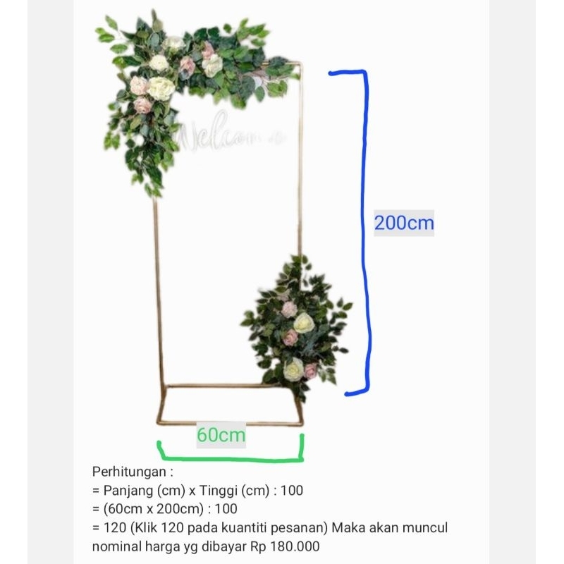 Jual Standing Hanging Wedding Sign Standing Pipa Besi | Shopee Indonesia