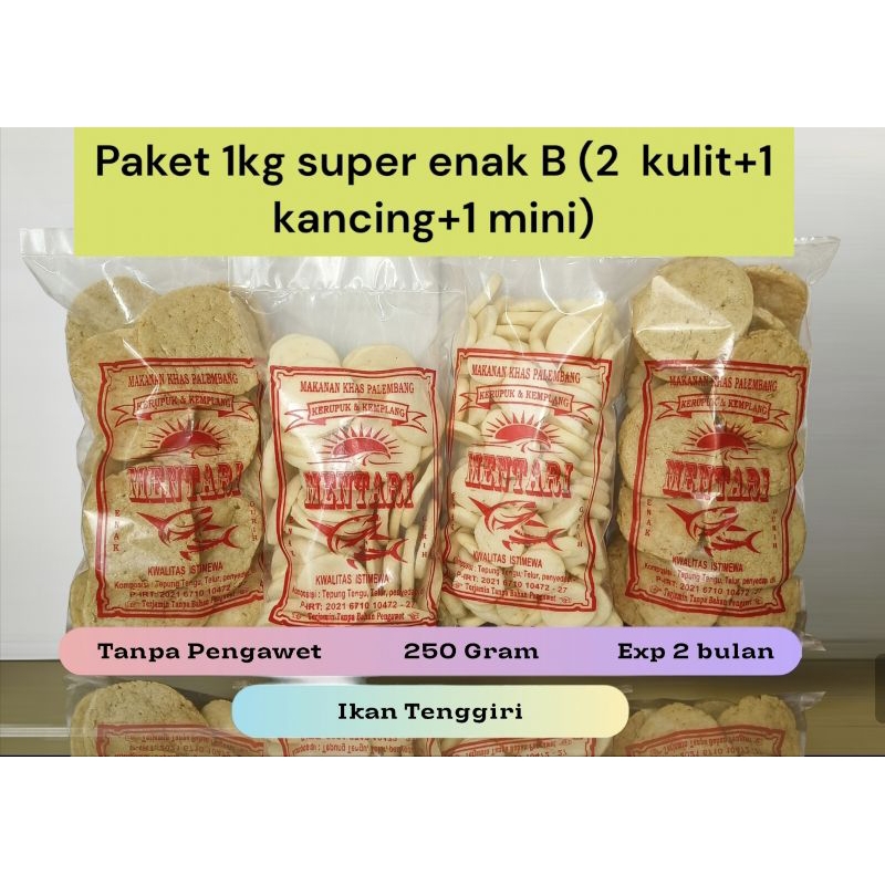 Jual Paket 1 Kg Super Enak B (2 Kulit + 1 Kancing + 1 Mini) | Shopee ...