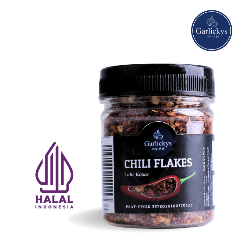 Jual GARLICKYS Chili Flakes / Chilli Flake Bubuk Cabe Kasar Giling