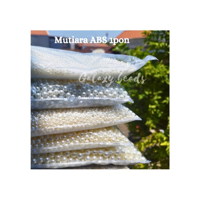 Jual 1pon (+-450gr) MUTIARA PUTIH/ MUTIARA BROKEN WHITE / PUTIH TULANG ...