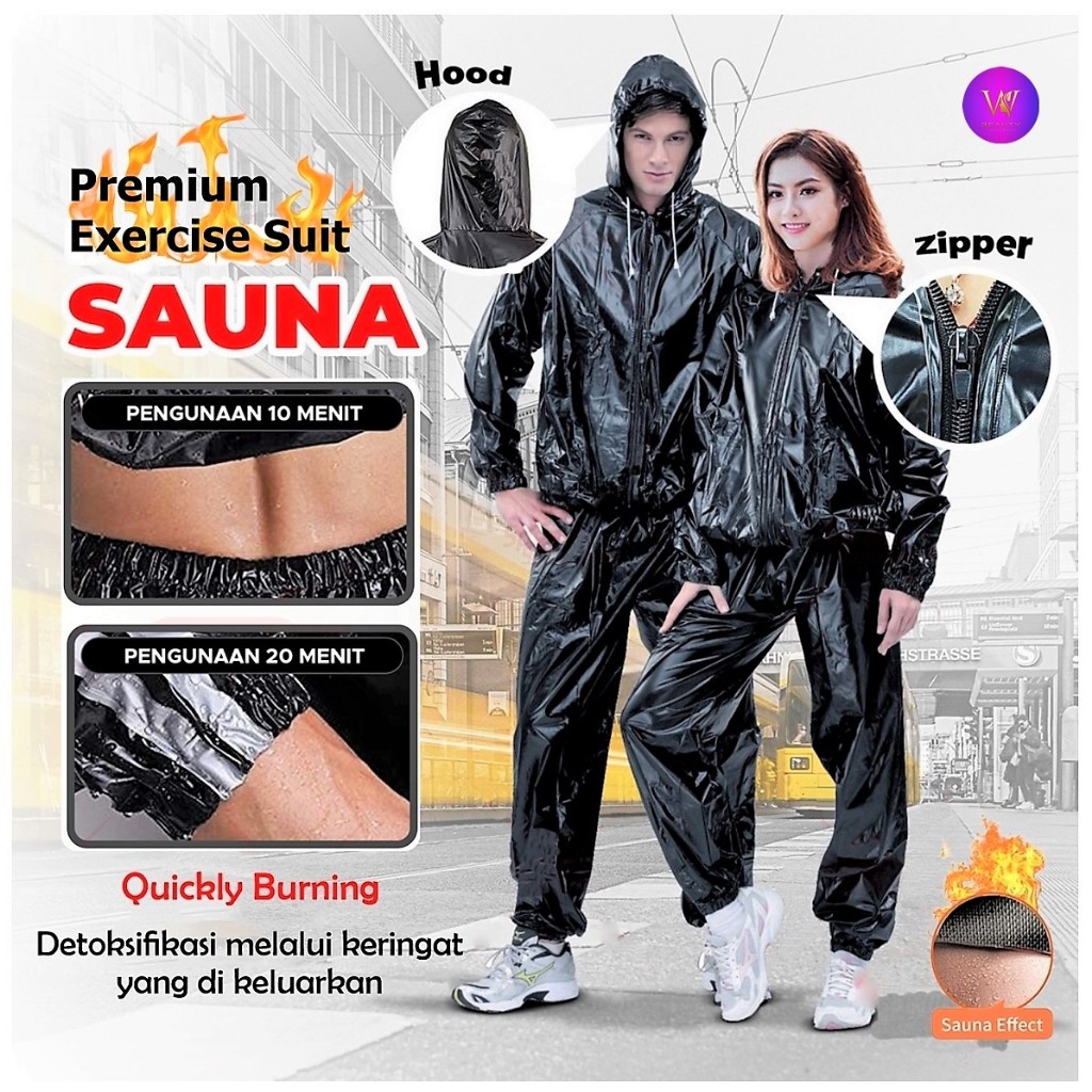 Jual Jaket Sauna Suit Premium Exercise Full Body Light Reflector ...