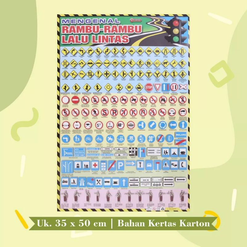 Jual Poster Edukasi Anak Rambu-Rambu Lalu Lintas | Shopee Indonesia