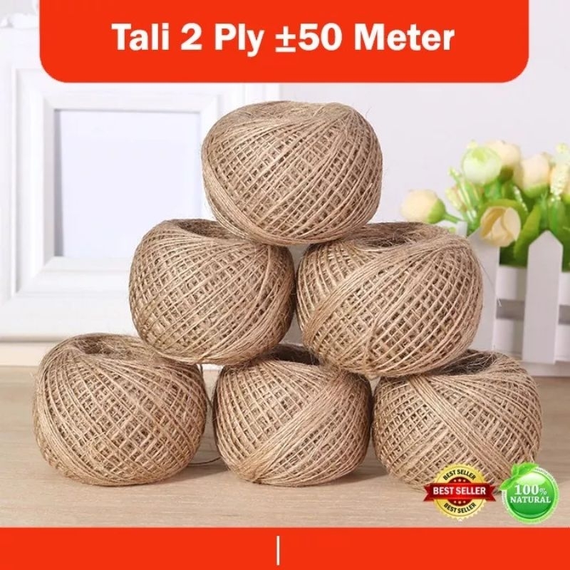 Jual TALI RAMI / GONI UKURAN 2 PLY DAN 3 PLY PANJANG -+ 50 METER PER ...