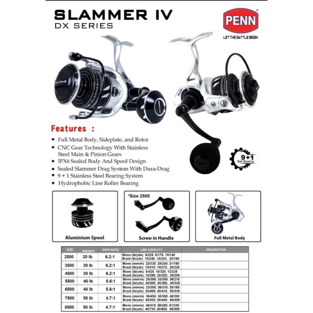 Mua Penn Slammer 4DX (SLAMMERIV DX) Series Various Offshore Reel Trên