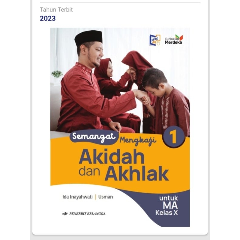 Jual ORI Buku Teks Semangat Mengkaji Akidah Akhlak Kurikulum Merdeka ...