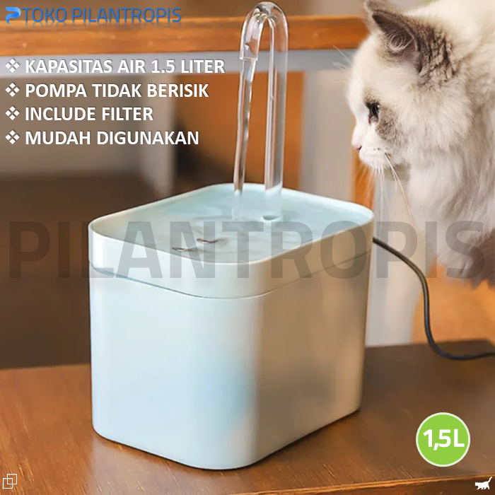 Jual Water Fountain Kucing Tempat Minum Kucing Air Mancur Otomatis Pet