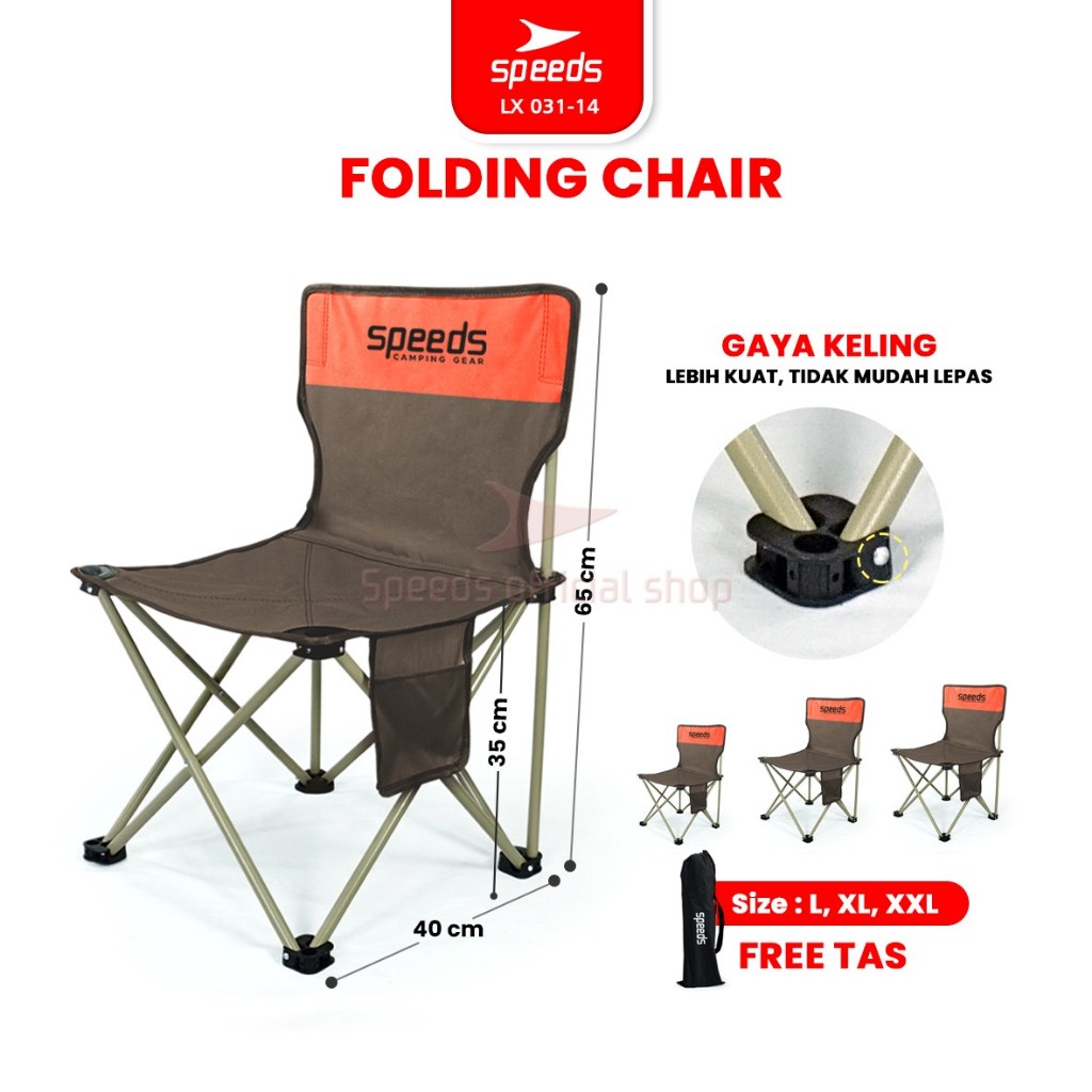 Jual SPEEDS Kursi Lipat Outdoor Kursi Piknik Portable Foldable Camping ...