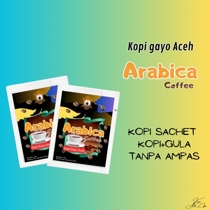 Jual kopi arabika gayo aceh sachet kopi+gula tanpa ampas Shopee Indonesia