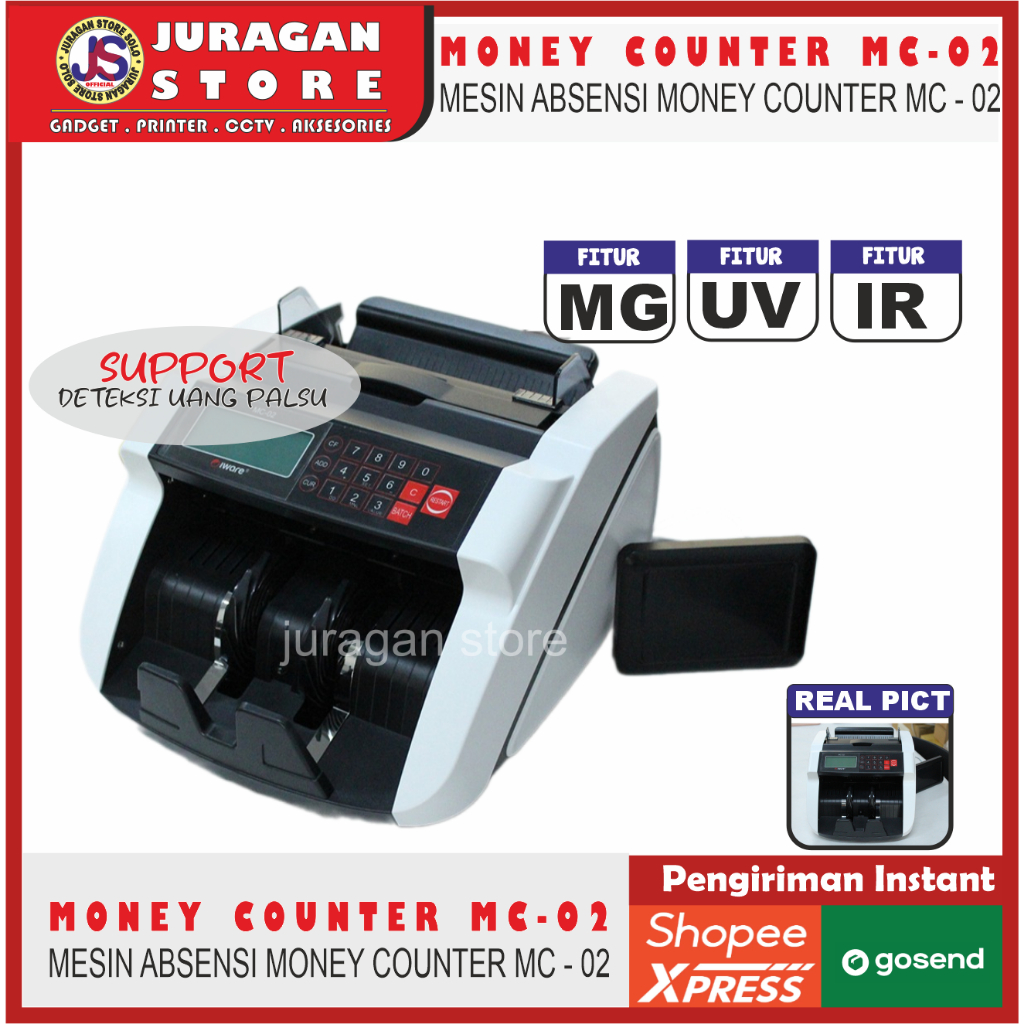 Jual Mesin Penghitung Uang Money Counter Iware Mc02 Uv Magnetic Mg Mc 02 Money Bill Counter Mc