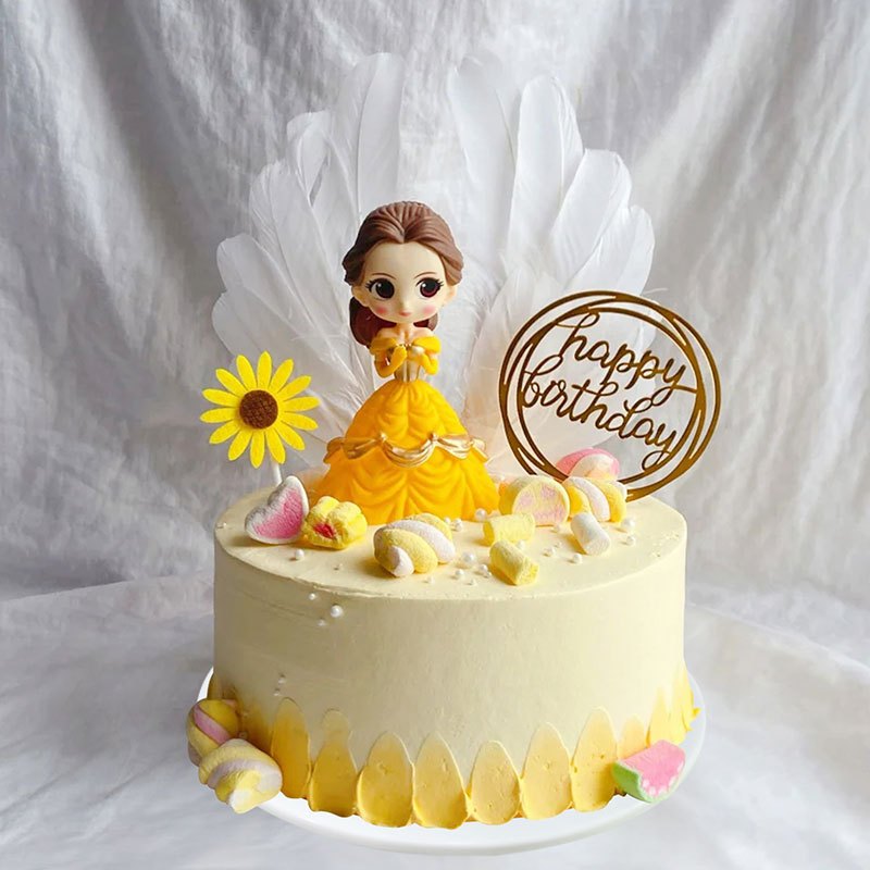 Jual Topper Cake Princess Belle Kuning/ Hiasan dan Dekorasi Kue Ulang ...