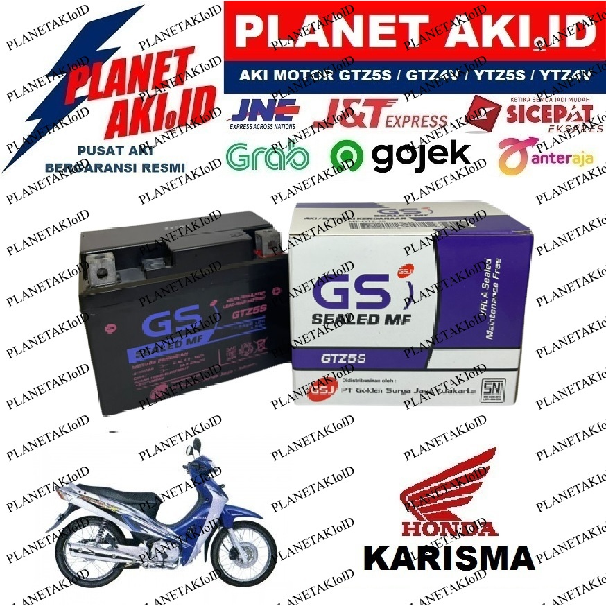 Jual Aki Motor Honda Karisma Aki Kering Accu Kering MF GTZ5S | Shopee
