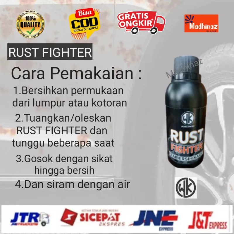 Jual RUSH FIGHTER cairan antikarat kemasan 250ml | Shopee Indonesia