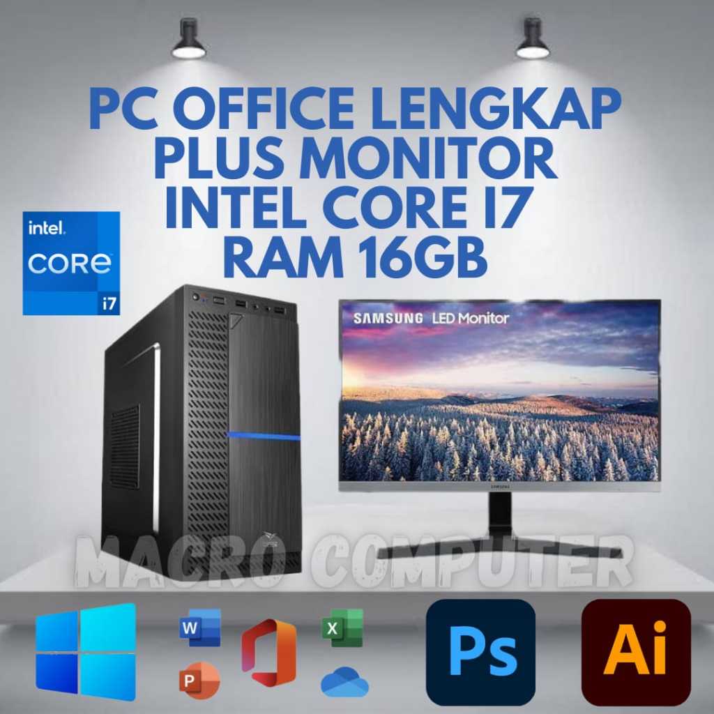 Jual PC RAKITAN i7 + MONITOR | RAM 16GB | PC FULLSET i5 I7 | KOMPUTER ...