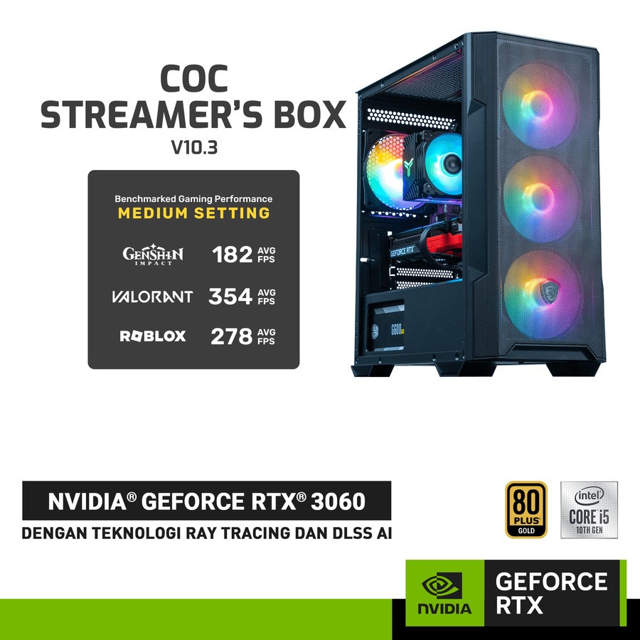 Jual COC STREAMER BOX V10.3 - Paket PC Rakitan Streamer GeForce RTX ...