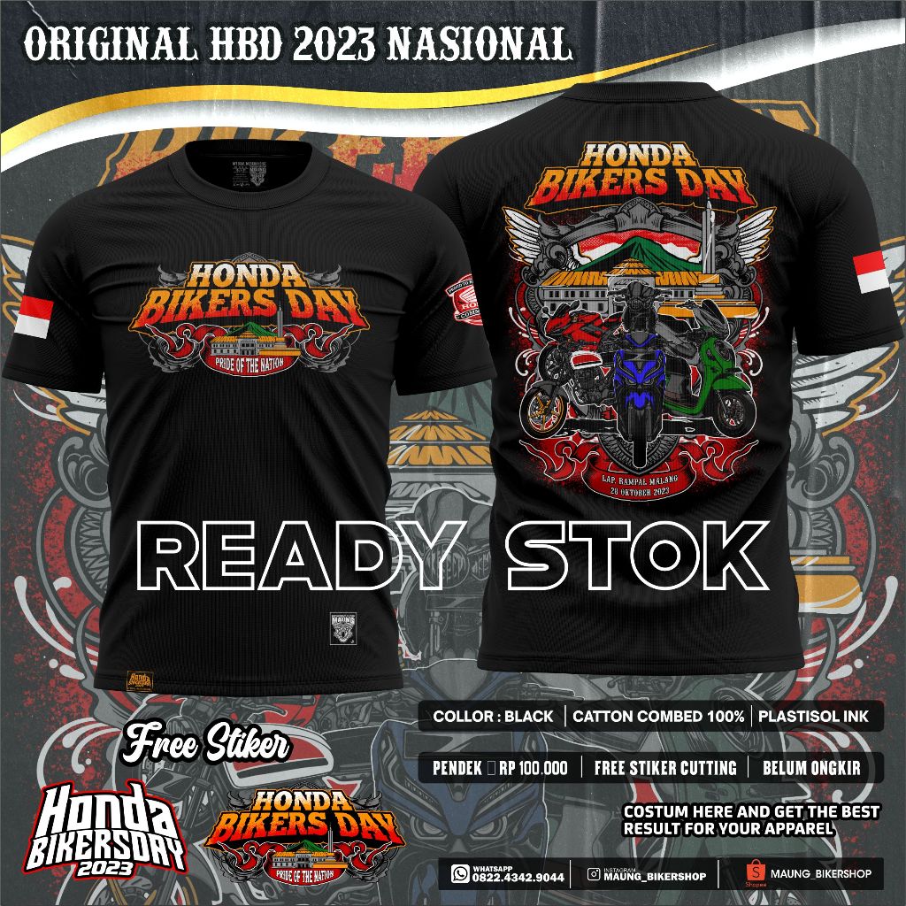 Jual Kaos Hbd Kaos Honda Bikers Day Malang Kaos Nasional Honda Bikers Day