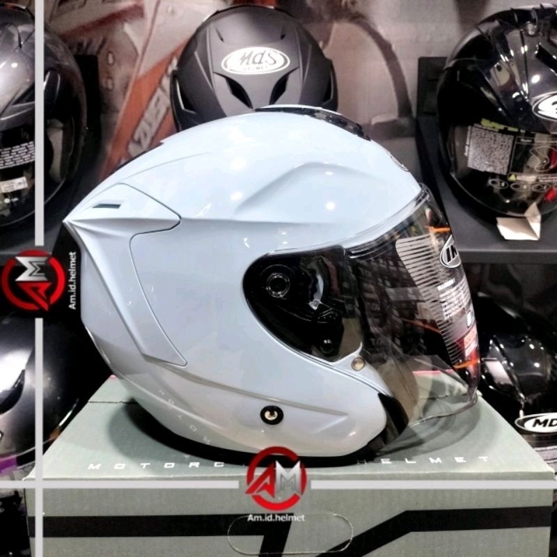 Jual Helm Ink Dynamic Solid Grey Glossy Helm Half Face Ink Helm Dynamik Polos Original