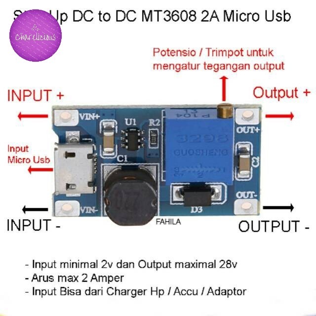 Jual Kit Modul Step Up Dc - Dc MT3608 2A Micro Usb | Shopee Indonesia