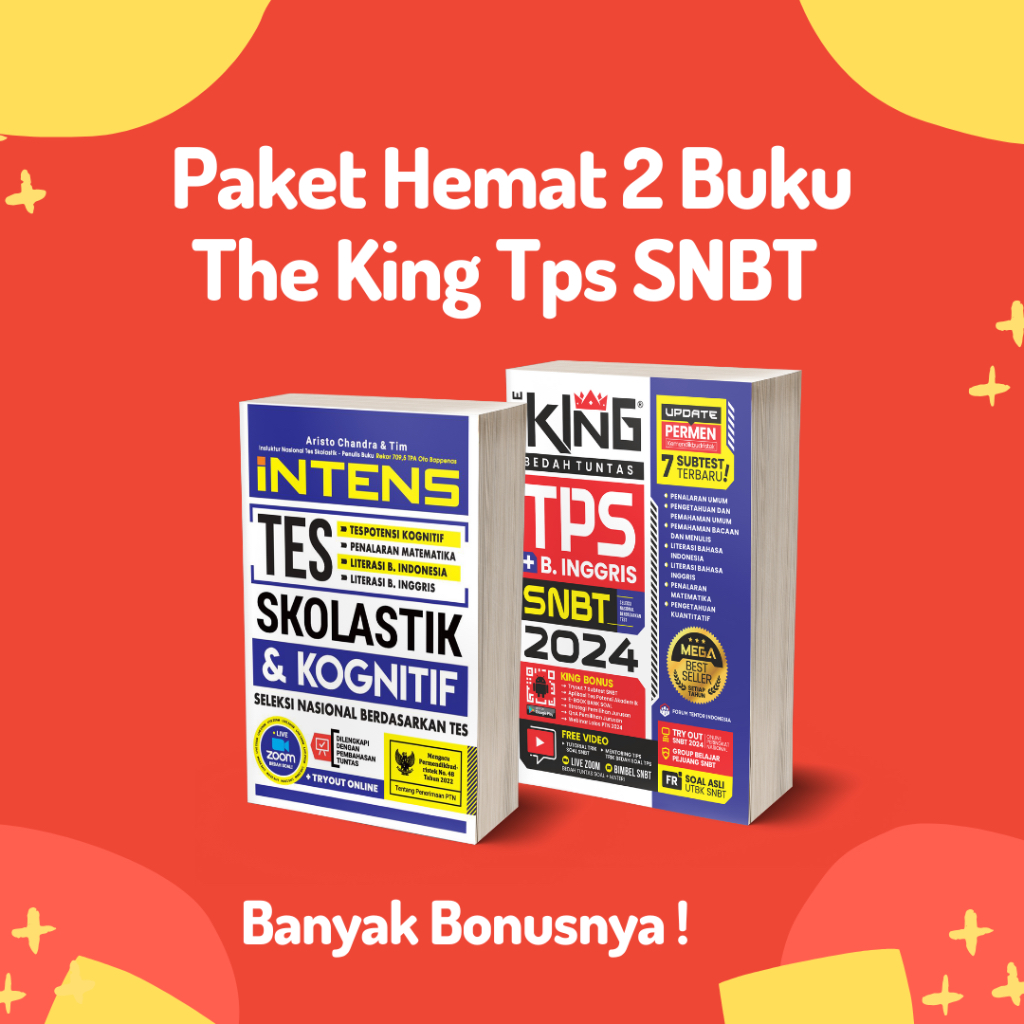 Jual Paket Hemat 2 Buku The King Tps Snbt 2024 Intens Tes Skolastik