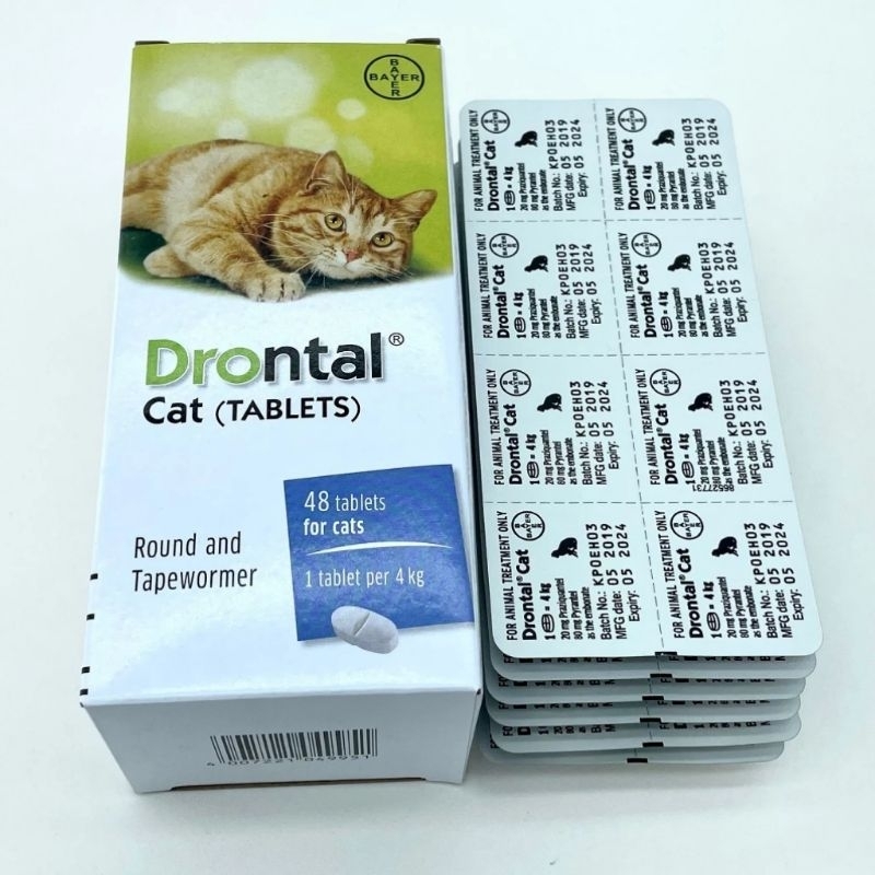 Jual DRONTAL CAT 1 TABLET - Obat Cacing Kucing Dewas Dan Anak Kitten ...