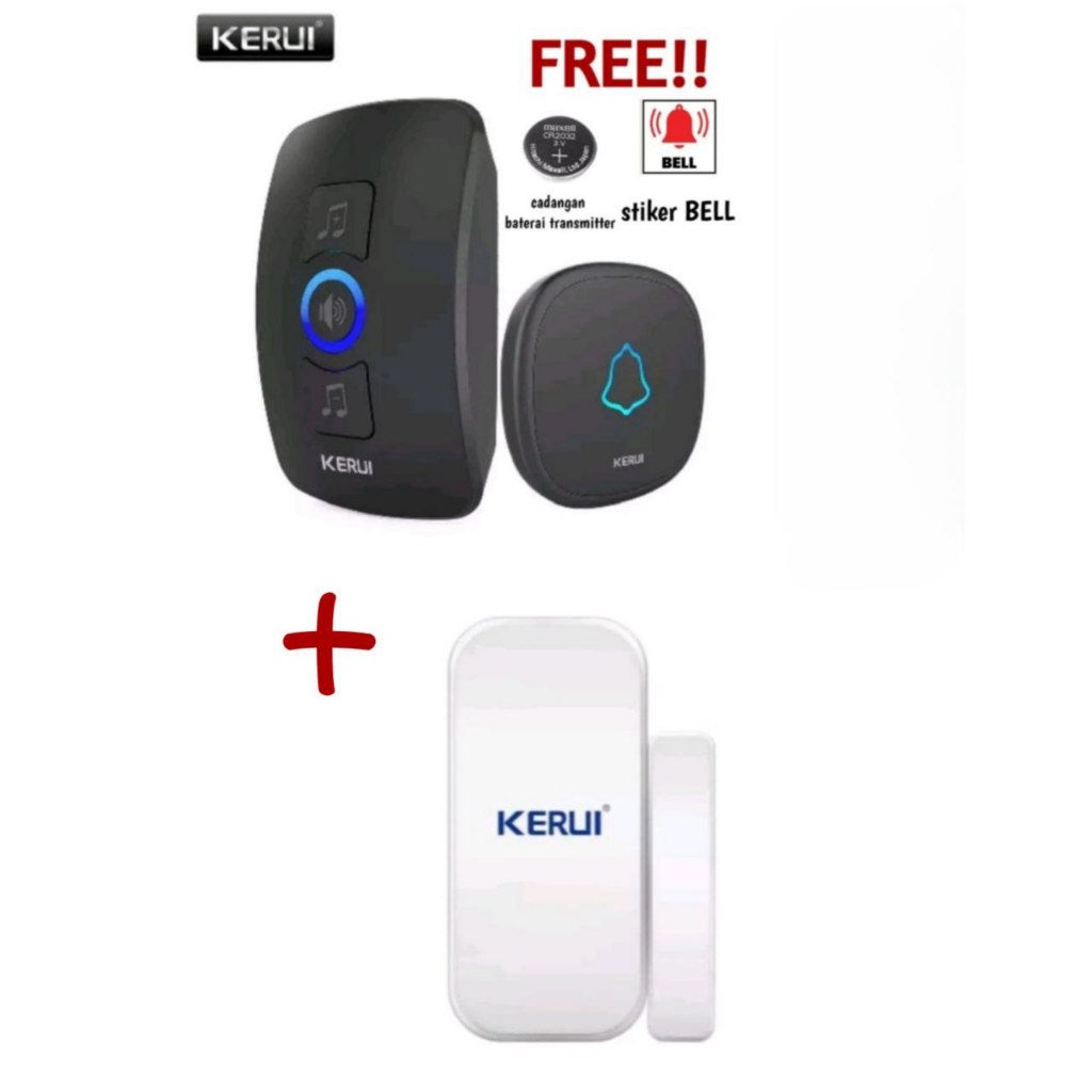Jual KERUI M525 + KERUI D025 Wireless Bel Rumah wireless Multi Tone Bel ...