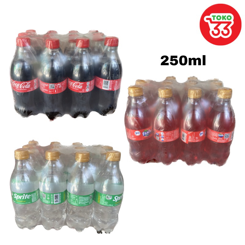 Jual Coca Cola Fanta Sprite Botol 250ml Shopee Indonesia 7036